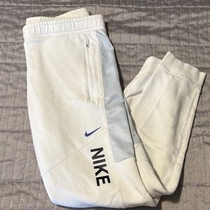 Nike White and Blue Joggers